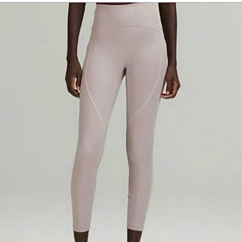 Lululemon power thr high waisted leggings lilac size 14 like new